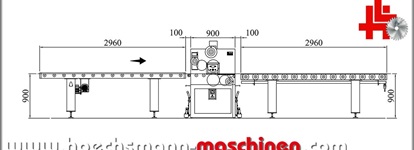 Kleberauftragsmaschine OSAMA 4 Walzen S4R/P, Holzbearbeitungsmaschinen Hessen Höchsmann